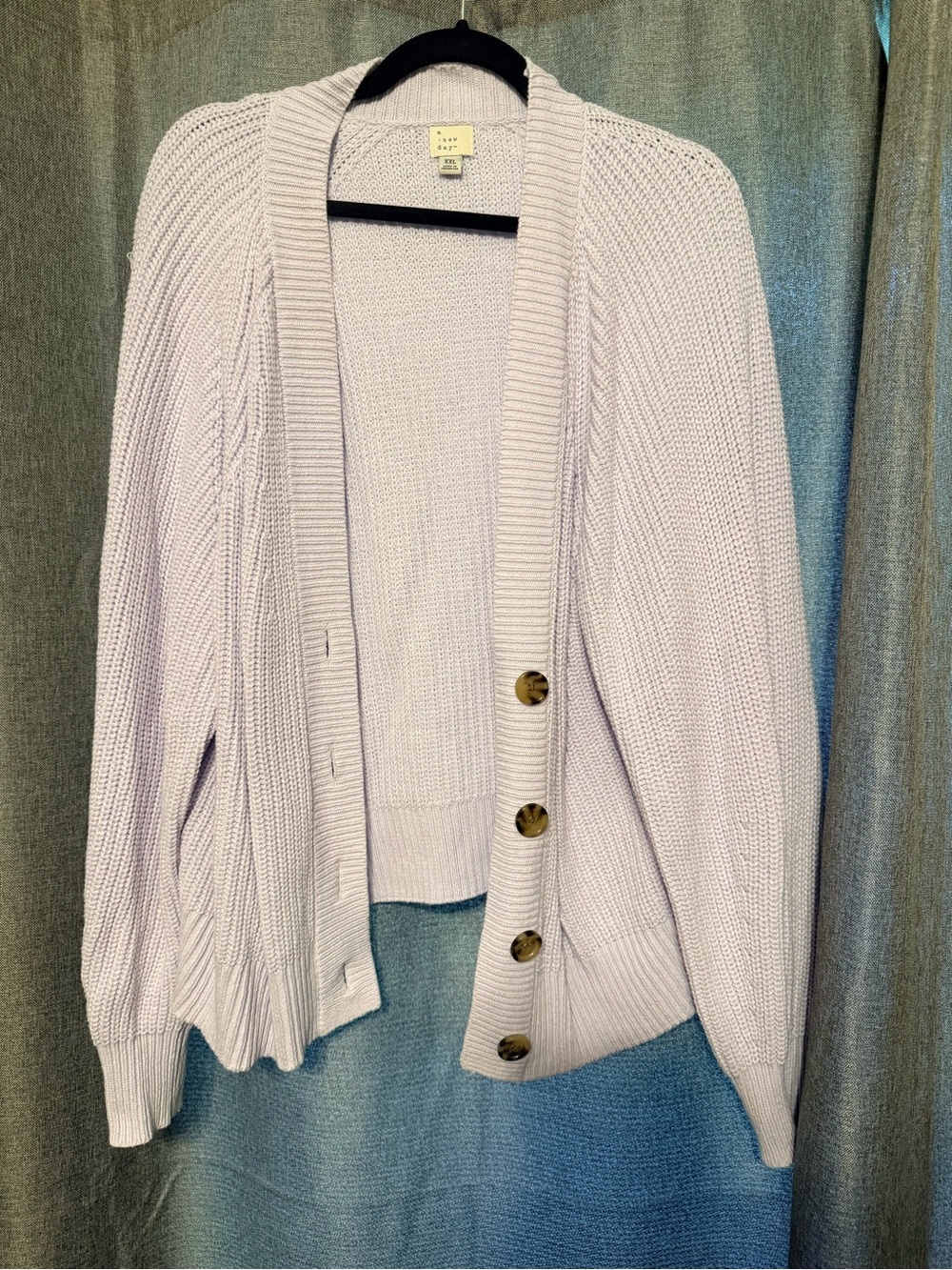 a new day Lavender Knit Button-Front Cardigan